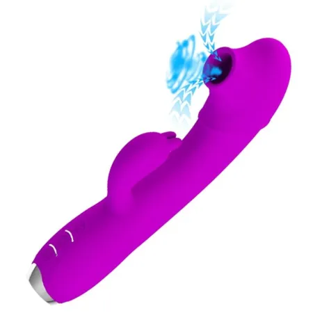 PRETTY LOVE - REGINA RECHARGEABLE VIBRATOR-SUCTION GEL PURPLE