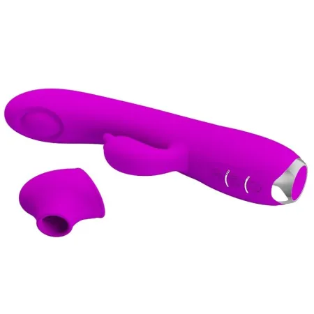 PRETTY LOVE - REGINA RECHARGEABLE VIBRATOR-SUCTION GEL PURPLE