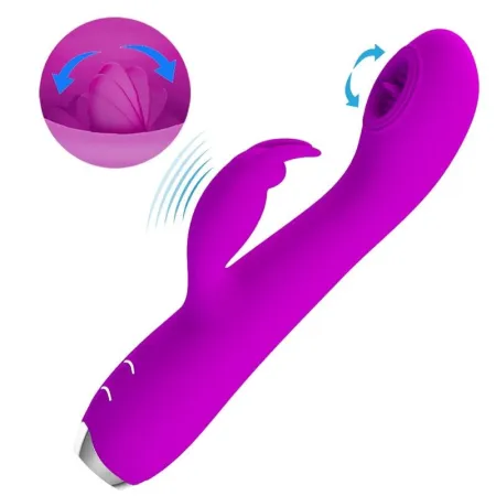 PRETTY LOVE - RACHEL RECHARGEABLE VIBRATOR WITH PURPLE STIMULATING WAVES