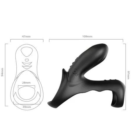 ARMONY - RANGER DOUBLE VIBRATOR RING FOR COUPLES BLACK