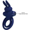 PRETTY LOVE - DAREY DOUBLE VIBRATING RING RABBIT BLUE
