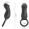 PRETTY LOVE - TRAE VIBRATING BLACK RING WITH STIMULATOR
