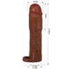 PRETTY LOVE - GERD PENIS SLEEVE WITH 7.6 CM EXTENSION MULATTO