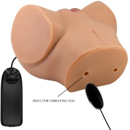 CRAZY BULL - EMILIA ASS VIBRATOR WITH REALISTIC VAGINA AND ANUS FLESH REMOTE CONTROL