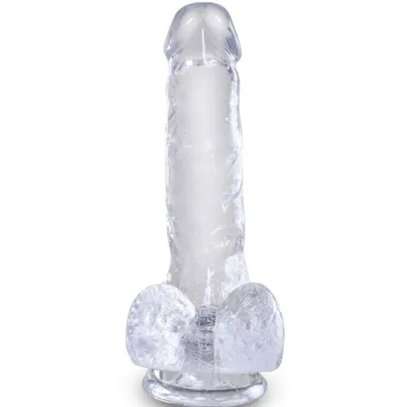 KING COCK - CLEAR REALISTIC PENIS WITH BALLS 13.5 CM TRANSPARENT