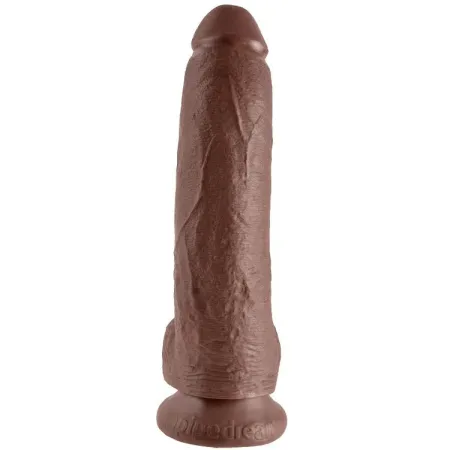 KING COCK - 9 DILDO BROWN WITH BALLS 22.9 CM