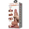 PRETTY LOVE - SLIDING SKIN SERIES REALISTIC DILDO WITH SLIDING BROWN SKIN SUCTION CUP 21.8 CM