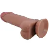 PRETTY LOVE - SLIDING SKIN SERIES REALISTIC DILDO WITH SLIDING BROWN SKIN SUCTION CUP 19.4 CM