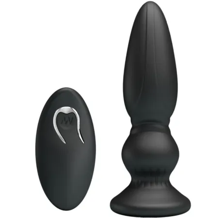 MR PLAY - POWERFUL VIBRATOR REMOTE CONTROL ANAL PLUG BLACK