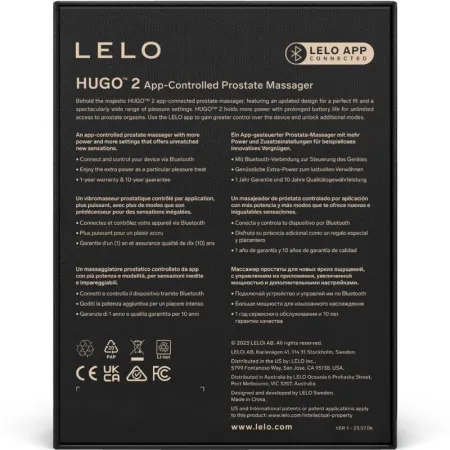 LELO - HUGO 2 BLACK PROSTATE MASSAGER