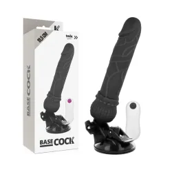 BASECOCK - REALISTIC VIBRATOR REMOTE CONTROL BLACK 19.5 CM -O- 4 CM