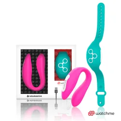 WEARWATCH - DUAL PLEASURE WIRELESS TECHNOLOGY WATCHME FUCHSIA / AQUAMARINE