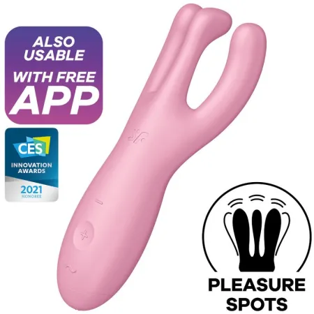 SATISFYER - THREESOME 4 VIBRATOR APP PINK