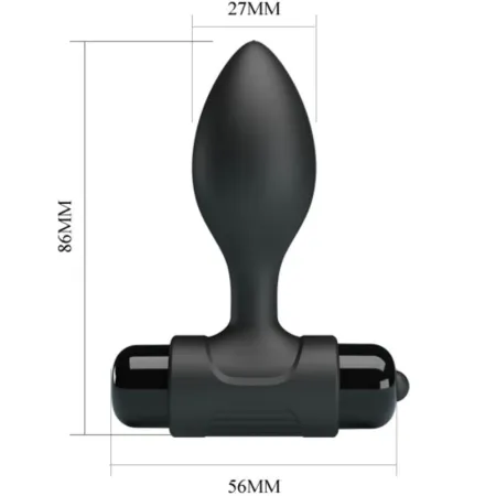 PRETTY LOVE - VIBRA BUTT 10 VIBRATIONS ANAL PLUG BLACK