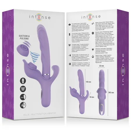 INTENSE - BILLIE MULTIFUNCTION VIBRATOR STIMULATING WAVES & PULSING PURPLE