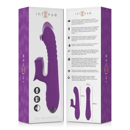 INTENSE - IGGY MULTIFUNCTION VIBRATOR UP & DOWN WITH CLITORAL STIMULATOR PURPLE