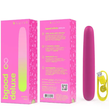B SWISH - BGOOD INFINITE DELUXE RECHARGEABLE VIBRATOR PINK SILICONE