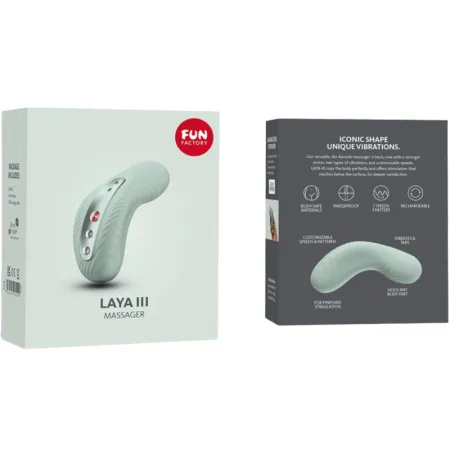 FUN FACTORY - LAYA III RECHARGEABLE LAY-ON VIBRATOR SAGE GREEN