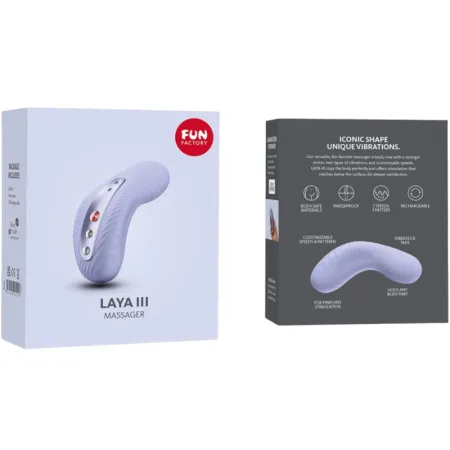 FUN FACTORY - LAYA III RECHARGEABLE LAY-ON VIBRATOR SOFT VIOLET
