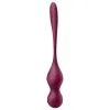 SATISFYER - LOVE BIRDS VARY VIBRATING BALLS FREE APP WINE RED