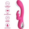 PRETTY LOVE - NOVAK RABBIT VIBRATOR 12 VIBRATIONS PINK