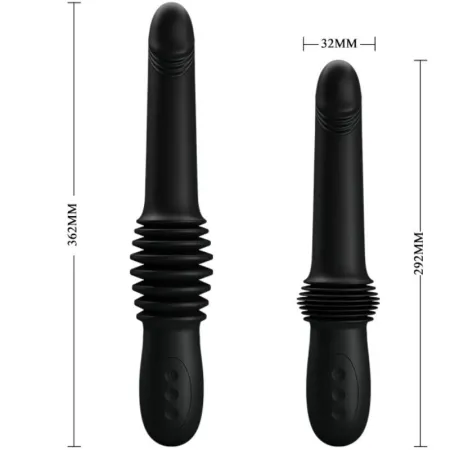 PRETTY LOVE - PAZUZU VIBRATOR 3 THRUST MODES BLACK