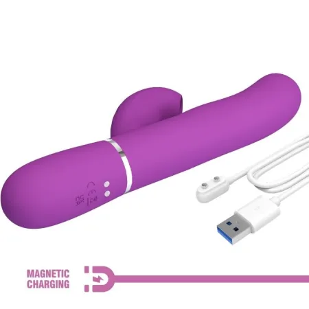PRETTY LOVE - PERLITA 3 IN 1 MULTIFUNCTION RABBIT VIBRATOR PURPLE