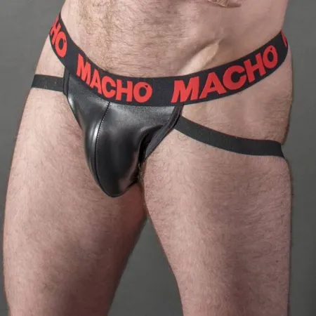 MACHO - MX25NC JOCK BLACK LEATHER XL