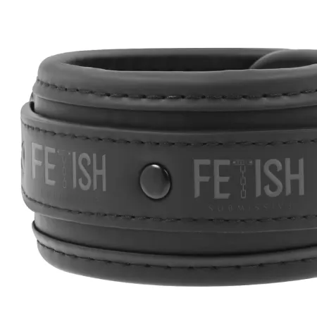 FETISH SUBMISSIVE - COLLAR AND WRIST CUFFS VEGAN LEATHER WITH NEOPRENE LINING