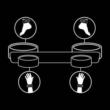 FETISH SUBMISSIVE - BONDAGE SPREADER BAR WITH NOPRENE LINING