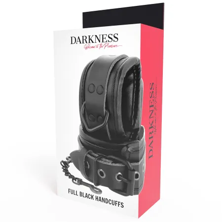 DARKNESS - LEATHER WRIST RESTRAINTS BLACK