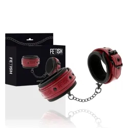 FETISH SUBMISSIVE DARK ROOM - ANKLE CUFFS VEGAN LEATHER WITH NEOPRENE LINING