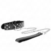 KINK - RING RIVET STRAP NECKLACE WITH BELT 65 CM BLACK ADJUSTABLE 36-50 CM X 3.8 CM
