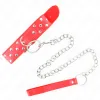 KINK - RING RIVET STRAP NECKLACE WITH BELT 65 CM RED ADJUSTABLE 36-50 CM X 3.8 CM