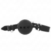 KINK - FULL SILICONE GAG 55 x 2 CM WITH 4.5 CM BALL SIZE M BLACK ADJUSTABLE 35-51 CM
