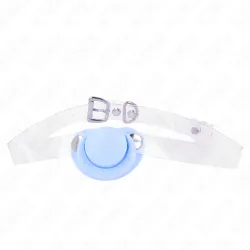KINK - LIGHT BLUE PACIFIER SHAPED GAG 5.5 x 4 CM ADJUSTABLE 43-60 CM