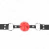 KINK - BREATHABLE BALL 4 CM GAG WITH DOUBLE RIVET RED 62.5 x 2.5 CM ADJUSTABLE 42-58 CM