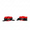 KINK - LACE ELASTIC WRIST RESTRAINTS RED HEART DETAILS ADJUSTABLE 22-35 CM