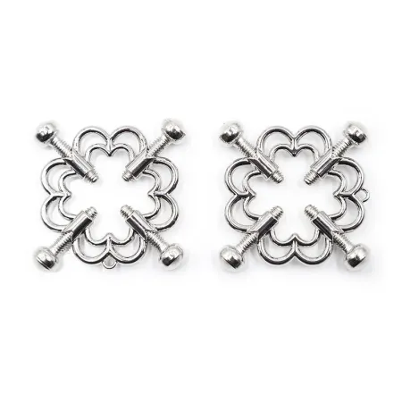 OHMAMA FETISH - METALLIC NIPPLE CLAMPS FLOWER