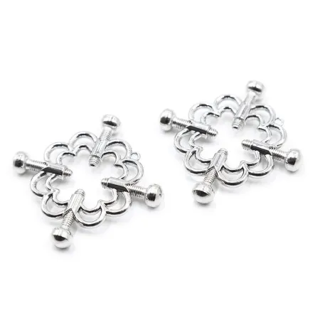 OHMAMA FETISH - METALLIC NIPPLE CLAMPS FLOWER