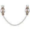 OHMAMA FETISH - METALLIC NIPPLE CLAMPS AND CHAIN