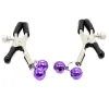 OHMAMA FETISH - DOUBLE BELLS NIPPLE CLAMPS PURPLE