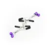 OHMAMA FETISH - DOUBLE BELLS NIPPLE CLAMPS PURPLE