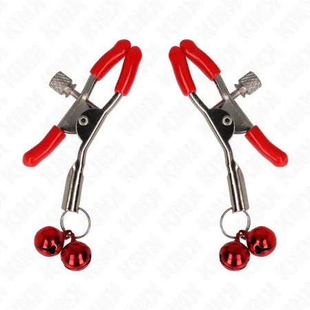 OHMAMA FETISH - METAL SCREW CLAMPS WITH CHAIN