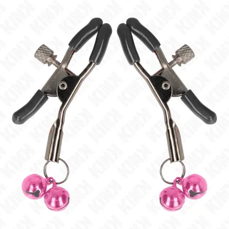 KINK - DOUBLE BELL NIPPLE CLAMP PINK 6 CM