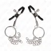 KINK - O RING NIPPLE CLAMP AND LITTLE CHAIN SILVER 6 CM