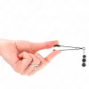 KINK - GOLD THIN NIPPLE CLAMPS WITH 3 BLACK GLASS BEADS 7 CM
