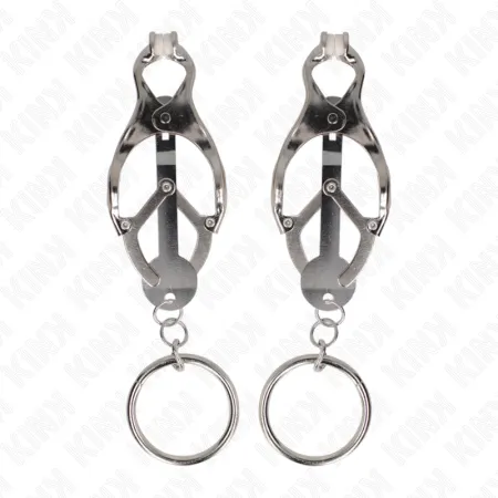 KINK - O-RING JAPANESE CLOVER NIPPLE CLAMPS SILVER
