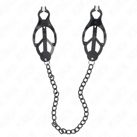 KINK - JAPANESE CLOVER NIPPLE CLAMPS WITH CHAIN BLACK 30 CM