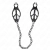 KINK - JAPANESE CLOVER NIPPLE CLAMPS WITH CHAIN BLACK 30 CM